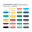 Color Chart of Pettit Vivid Bright Color Ablative Antifouling - Multi-Season, Dual Biocide