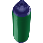 forest green with blue tips of Polyform US Polyform F-Series Boat Fenders