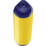 yellow with blue tips of Polyform US Polyform F-Series Boat Fenders