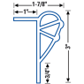 Dimensions of Polyform US Polyguard Series Dock Edge Molding - 3" High