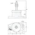 Dimensions of R and D Drivetrain 3/4" Stud Heavy Duty Circular Shear Loaded Engine Mount