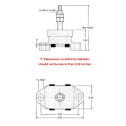 Dimension of R and D Drivetrain 5/8" Stud Wide Hole "Super Mount" - Shear Loaded