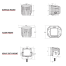 Diagram of Rigid Industries Marine D2 LED Light
