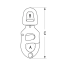 small bail triggersnap diagram of Ronstan Triggersnap Snap Shackles - Small Bail