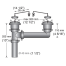 dia of Scandvik Double Sink Drain Kit