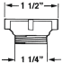1-1/2" to 1-1/4" Adapter