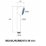 dia of Scandvik Aquafina ABS Plastic Shower Handle