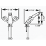 Dimensions of Scandvik Classic Sink Mixer - Forward Sloping