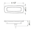 dim of Scandvik Flush Mount White Spreaderlight