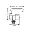 Folding Cold Water Tap with Low Folding Spout