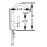 Dimensions of Scandvik Nordic Tall J Spout Galley Mixer