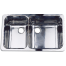 10235 of Scandvik Rectangle Asymmetric Double Sink - Mirror Finish
