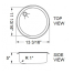 dia of Scandvik Round Sink - Brushed Finish, 18/10 Stainless Steel