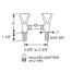 diag of Scandvik Shower Kit: Mixer, Handle with On/Off Trigger, Hose