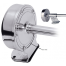 close up of Schmitt Steering Wheels Deluxe All Stainless Steel Single Trumpet
