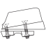 Diagram of Sea-Dog Line Clamcleat Tapered Mounting Pads - with Backing Plate