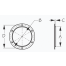 Dimensions of Sea-Dog Line Deck Inspection Plate with Spigot - Screw Down