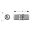 dia of Sea-Dog Line Double Female Coaxial Cable Bulkhead Connector