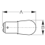 Dimensions of Sea-Dog Line No. 1034 Double Contact Bayonet Indexed Base Bulb - Dual Filament, 12V, 23W