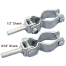 2" Heavy Duty Clamp-On Oarlocks - Plated Steel, 9/16" Shank