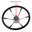 Replacement Steering Wheel Cap - Black Plastic