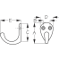 Dimensions of Sea-Dog Line Single Coat Hook - Large Base