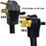 50A / 125/250V RV Cordset w/ Push-Type RV Park Power Plug