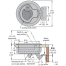 M1 Medium Flush Pull Latch - Push-to-Close