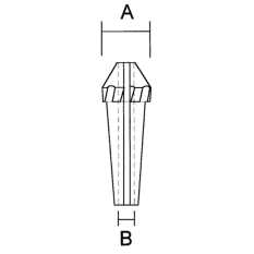 Dimensions of STA-LOK Sta-Lok Wedges - for 7-Strand Wire