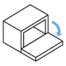 Application Illustrated of Sugatsune Downward Opening Lid Flap Stays - HS Series