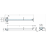 Dimensions of Sugatsune Downward Opening Lid Flap Stays - HS Series