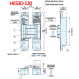 HES3D-120 Series 3-Way Adjustable Concealed Door Hinge