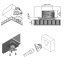 Diagram of Sugatsune MC-F5 Fastmount Metal Self Tapping Female Clip, 11 lb