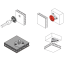 Metal Range - Male Clip Diagram of Sugatsune MC-M5 Fastmount Metal Self Tapping Male Clip