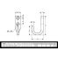 diagram of Sugatsune Single Wall Hook