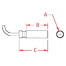 Dimensions of Suncor 1/2" Tri Star LED Light