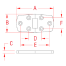 Diagram of Suncor Heavy Duty Flush Door Hinge