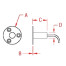 Dimensions of Suncor Tri Star LED Light - Facemount