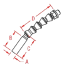 Dimensions of Suncor Tri Star LED Light - with Stalk