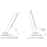 Command Ratchet Hinge, 18-1/2" with Hard Stop
