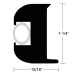 Dimensions of Taco Flexible Vinyl Rub Rail Kits - Style V11-3447