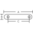 diagram of TH Marine Supplies CMC Machined Transom Support Plates