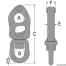 Tylaska T-Series Trigger Release Snap Shackle - Standard Bail Model Dimensions