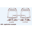 Diagram of U-flex A90 Tie Bar -for Twin Outboard Engines w/ Dual Hydraulic Steering Cylinders