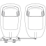 Diagram of U-flex A94 Tie Bar for Twin Outboard Engine with Single Hydraulic Steering Cylinder