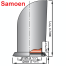 samoen dimensions of Vetus Silicone Oval Cowl Ventilators