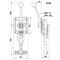 Single Dual Function Lever Side Mount Engine Control