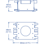 Dimensions of Whale Gray Water Waste Tank - 2.2 Gallons with Water Level Sensor