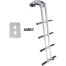 Stainless Steel Telescoping Dive Door Ladder, Floor Mount