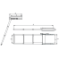 Under Platform Ladder with Quick Release Latch - Stainless Steel